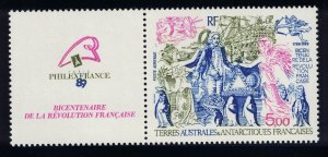 FSAT TAAF French Revolution with label 1989 MNH SG#256 MI#256