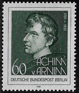 Germany: Berlin #9N461 MNH Stamp - Achim von Arnim, Poet