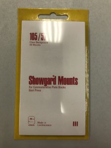 105/57 Showgard Mounts Clear Background - 20 Mounts