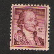 #1046 MH  15c John Jay 1954-61 Liberty Series