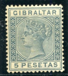 Gibraltar 1889 QV 5p slate-grey MLH. SG 33. Sc 38.