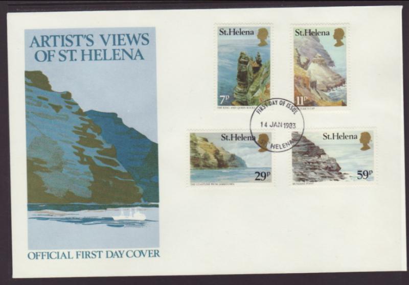 Saint Helena 382-385 Landscapes 1983 U/A FDC