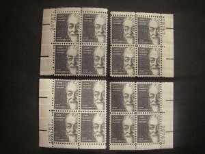 Scott 1295a, $5 John Bassett Moore, PB4 #28767 x4, Matched MNH Prominent Beauty
