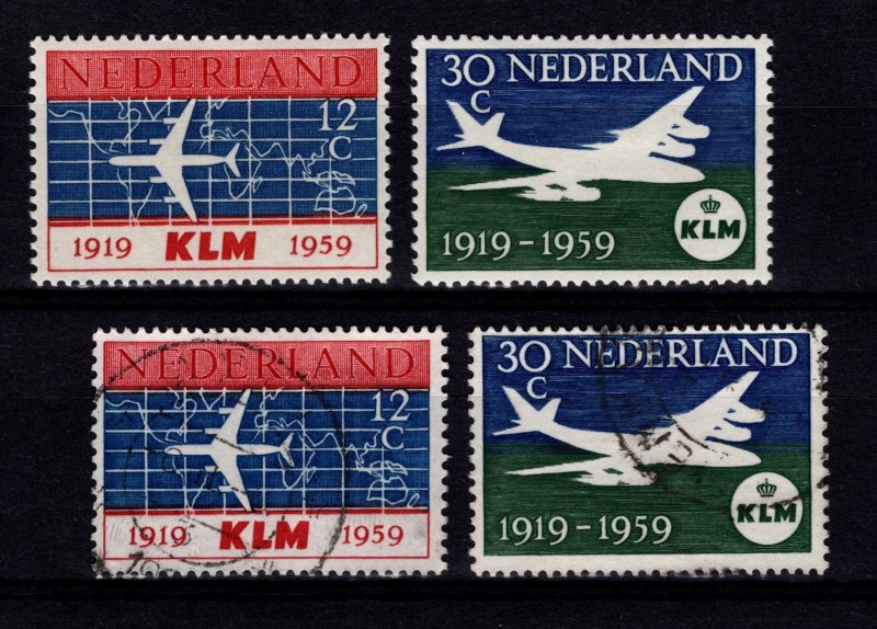 Netherlands 1959 40th Anniversary of KLM Set [Unused / Used]