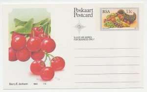 Postal stationery Republic of South Africa 1982 Cherries - Cherry