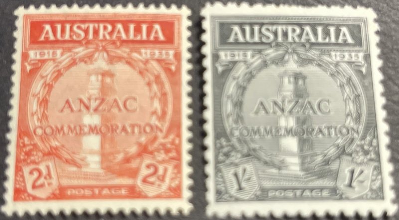 AUSTRALIA # 150-151-MINT NEVER/HINGED**---COMPLETE SET---1935