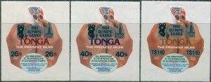 Tonga official 1980 SGO210-O212 Olympic Games set MNH