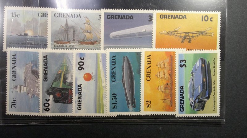 Grenada 1987 Transportation issue Scott# 1516-25 set of 10 complete NH XF