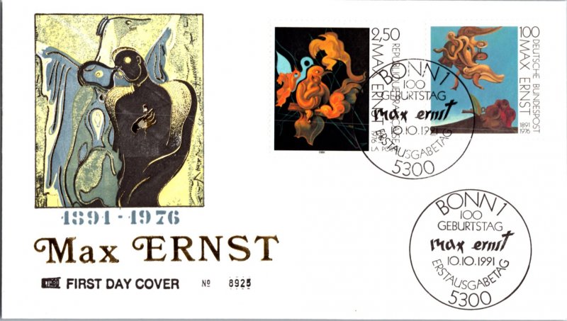 Germany Post-1950, Worldwide First Day Cover, Art