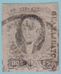 MEXICO 8 1861 HIDALGO GUANAJUATO USED INTERESTING CANCEL NO FAULTS VERY FINE JQK