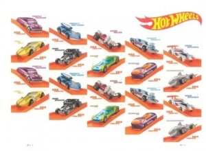 2018 Hot Wheels Forever stamps 2 books total 40 stamps