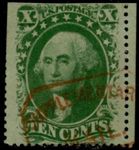 #35 F-VF USED WITH RED SUPPLEMENTARY MAIL CANCEL CV $132.00 BQ2219