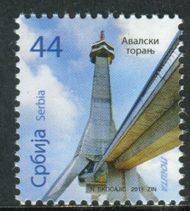 0381 SERBIA 2011 - TV Tower - Definitive Stamps - MNH Set