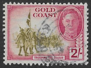 Gold Coast 2/- KGVI Trooping the Colour issue of 1948, Scott 139, Used