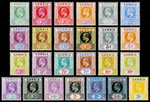 Gambia Scott 41-64 (1904-09) Mint H-LH F-VF Complete Set, CV $499.00 C