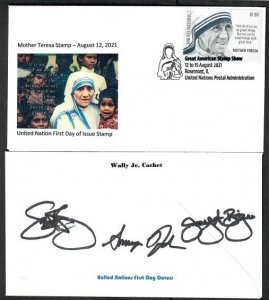 1277 FDC - $1.80 Mother Teresa - Wally Jr Cachet -Great American Stamp Show Post