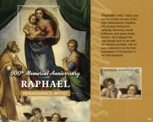 Grenada Art Stamps 2020 MNH Raphael Sistine Madonna Renaissance Paintings 2v S/S