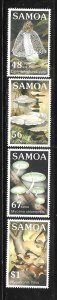 Samoa 1985 Fungi Mushroom Sc 645-648 MNH A2516