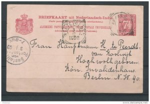 Netherlands Indie 1902 Postal Stationary Card to Germany Berlin