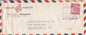 1962 AIRMAIL COVER FROM PUERTO LA CRUZ VENEZUELA (CORNER CARD) TO LONG ISLAND NY