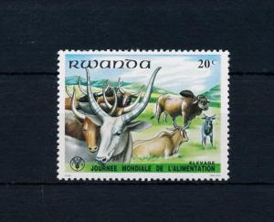 [53201] Rwanda 1982 Animals Cows from set MNH