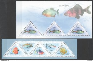 2011 Guinea Fauna Fish & Marine Life Les Poissons 2Kb ** Bc253