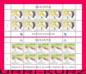 MOLDOVA 2000 Stamps Exhibitions WIPA in Hanover Germany & Vienna Austria 2v MNH
