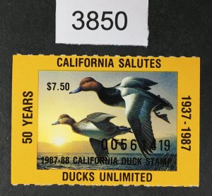 US STAMPS CALIFORNIA STATE DUCK # 18 MINT OG NH CAT. $11 LOT #3850