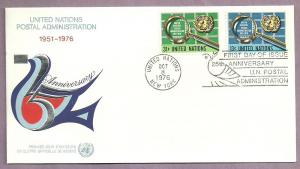 United Nations FDC NY Scott 278-279 25th Anniversary MNH 1