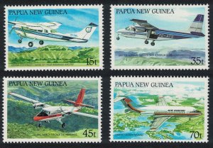 Papua NG Aircraft in Papua New Guinea 4v 1987 MNH SC#687-690 SG#567-570