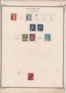 switzerland early stamps  on album page ref r11450