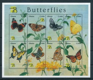 [107042] Ghana 1999 Insects butterflies schmetterlingen papillons Sheet MNH