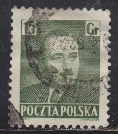 Poland 492 President Boleslaw Bierut 15Gr 1950