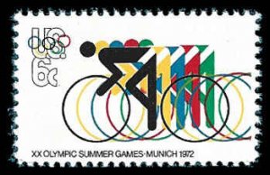 PCBstamps   US #1460 6c Olympics-Bicycling, MNH, (18)