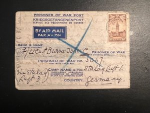 1945 Canada Prisoner of War POW Returned Airmail Cover to Camp Luft I Germany 3