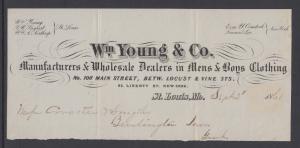 US Sc 64 on 1861 Cover, St. Louis to Burlington, Iowa w/ Enclosure VF