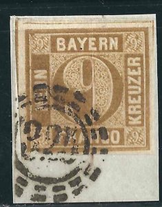 Bavaria 12 Mi 5d Type III Used  O/P F/VF 1862 SCV $16.00