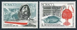 Monaco 1904-1905,1905a,MNH.Michel 2178-2179,Bl.63. EUROPE CEPT-1994.Marine life.
