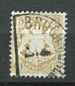 GERMANY; BAVARIA 1867 classic issue fine used 6k. value fine Postmark