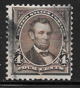 USA 269: 4c Lincoln, used, F