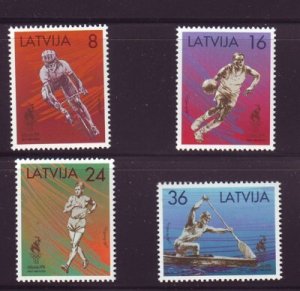 Latvia Sc 418-21 1996 Atlanta Olympics stamps mint NH