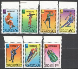 Wb061 1980 Mongolia Sport Olympic Games Lake Placid 1980 1Set Mnh