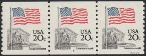 USA #1895 1981 20c Flag Over Court PNC Strip of 3 MNH- VF