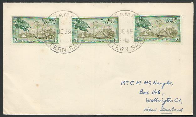 SAMOA 1959 cover to NZ - FAGAMANO cds......................................25576