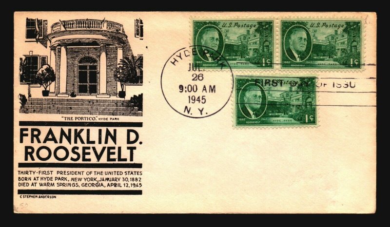 US SC# 930 FDC / Anderson Balck Cachet - Z18524