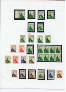 CENTRAL LITHUANIA 1920 POSTAGE DUE COLLECTION WITH ERRORS 