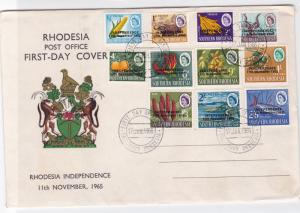 rhodesia 1966 independence multi  stamps cover ref r14489