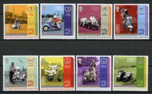 Isle of Man IOM 2018 MNH Intl Motor Scooter Rally 8v Set Motorcycles Stamps