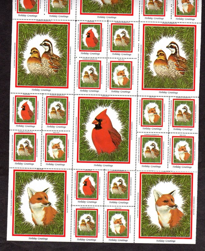 National Wildlife Federation seals, Full Sheet, MNH 1985 Lot 230729 -19