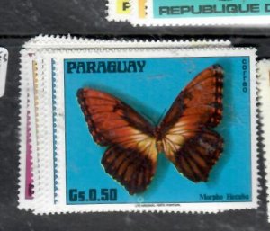 PARAGUAY BUTTERFLY SET SC 1655A-1655H  MNH       P0215A H